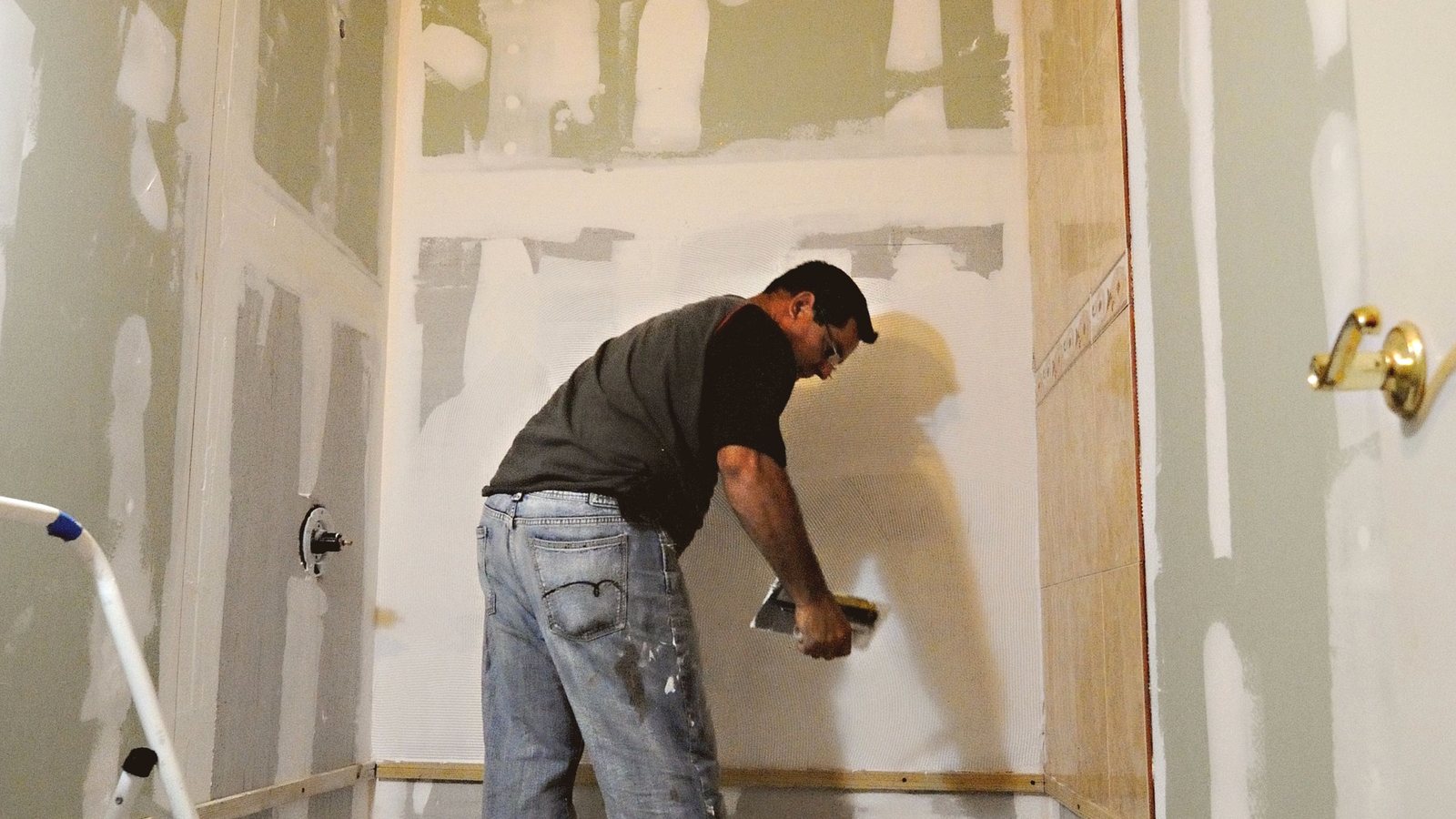 Careful work on a home improvement project